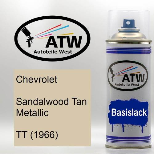 Chevrolet, Sandalwood Tan Metallic, TT (1966): 400ml Sprühdose, von ATW Autoteile West.